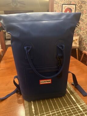 Hunter Navy Roll-Top Waterproof Cooler Backpack